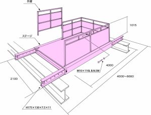 マルチ伸縮荷受ステージ_寸法図