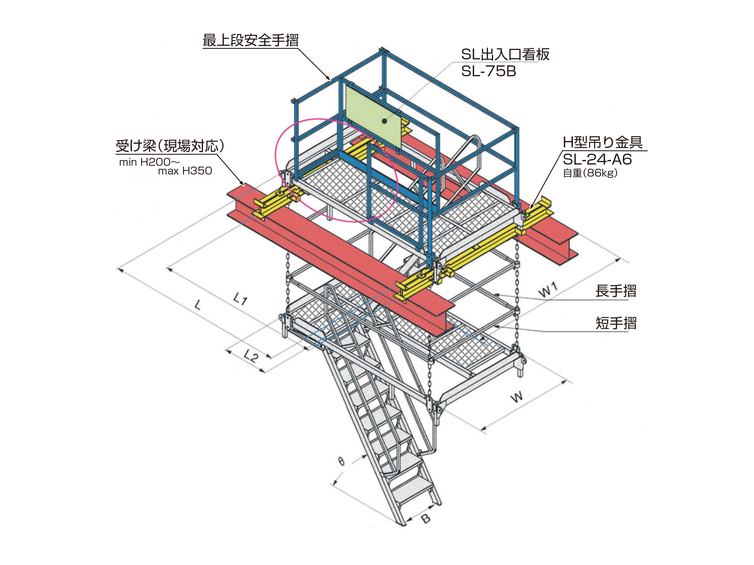 ピカ 階段はしご SWJ-37 通販