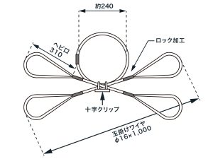 玉掛けワイヤ絡みストッパー