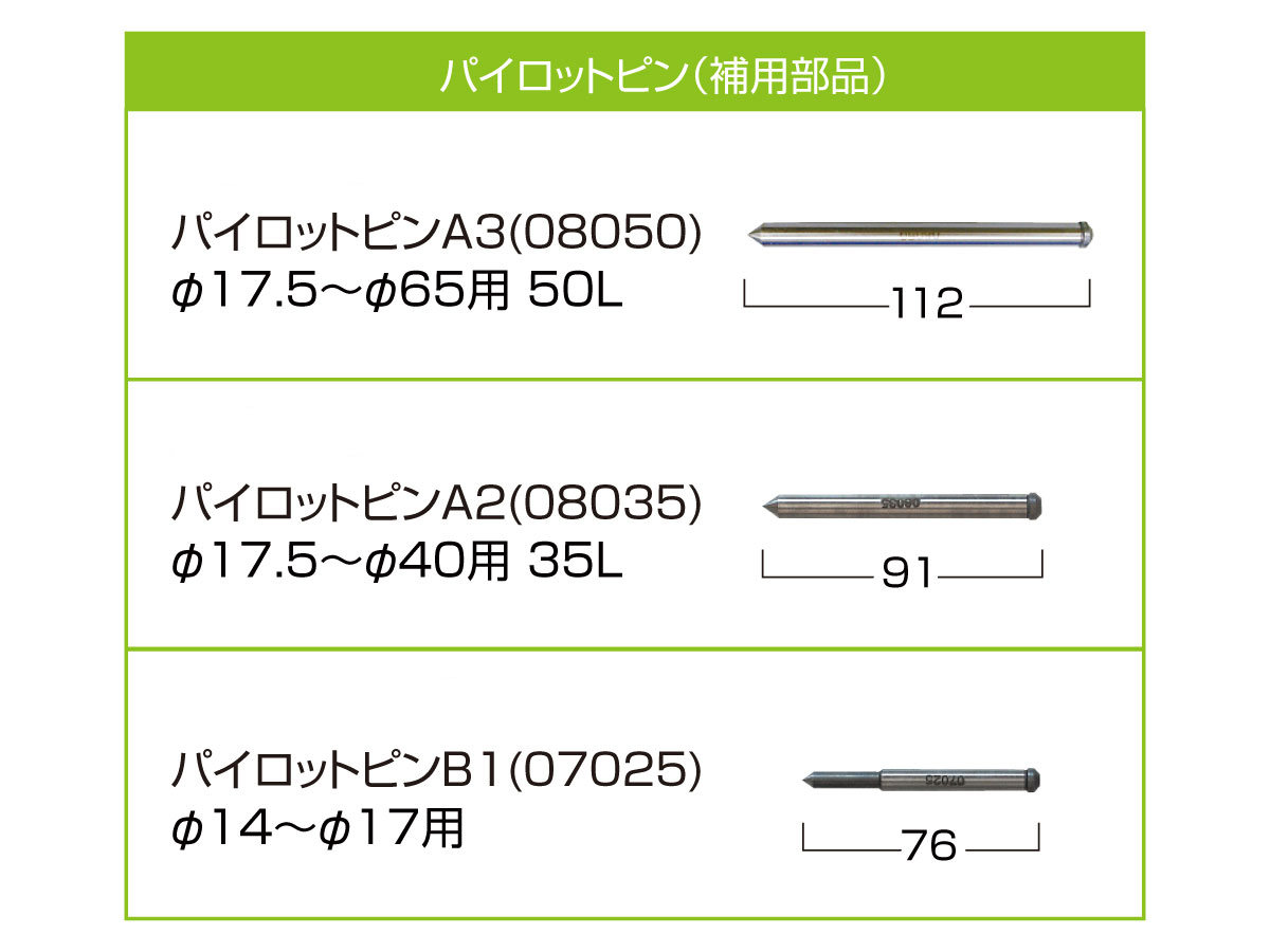 人気沸騰】 日東工器 パイロットピン センターピンA1 A2 A3 3本セット