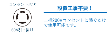 特長4：設置工事が不要